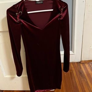 Fashion Nova Burgundy Dress